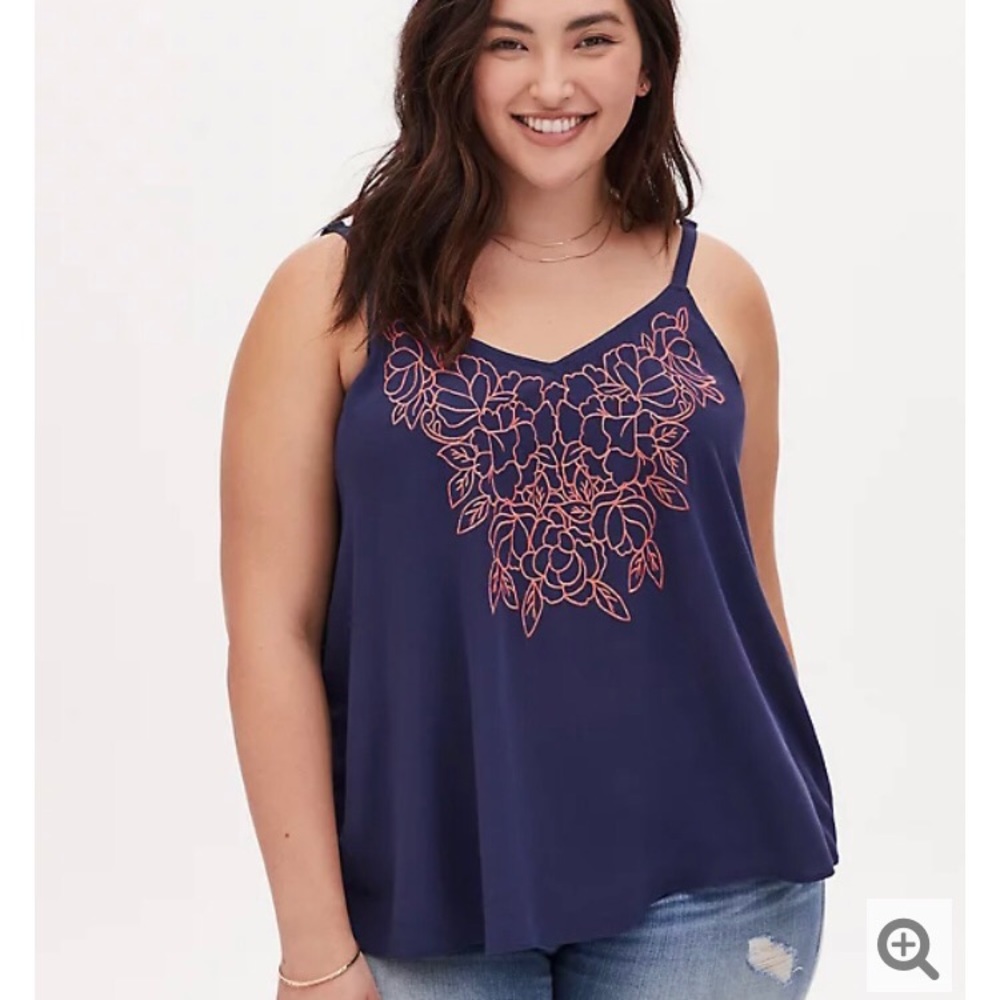 Navy blue tank top from Torrid